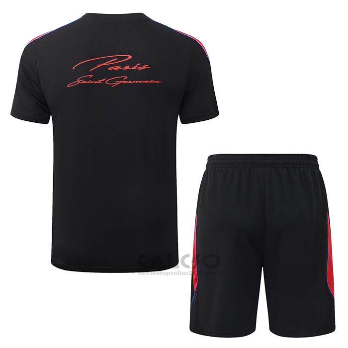 Tuta da Track Paris Saint-Germain Manica Corta 2026-2027 Nero - Pantaloncini